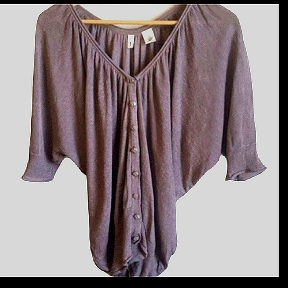 Anthroplogie Moth linen blend dolman sweater